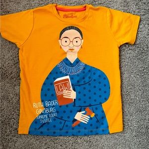 Piccolina Kid’s Ruth Bader Ginsburg RBG T-shirt size 6 Yellow - also in 4T